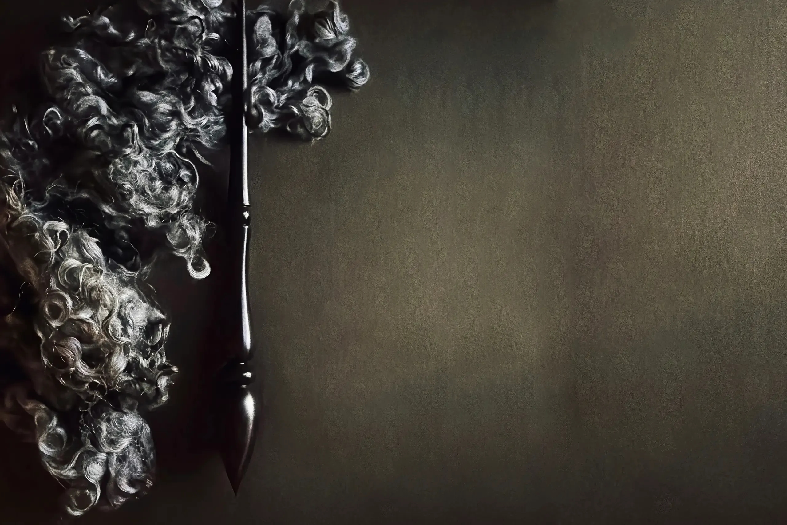 A custom made Willow's Spindle made from African Black Wood in the shape of a Goddess Spindle